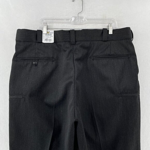 Flying Cross Pants Mens 42 Black Staight Leg Pockets Wool Blend Dress Attire - Picture 9 of 11